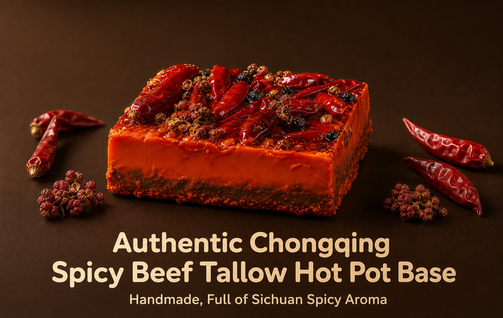 MALA Beef Tallow Hot Pot Base, Authentic Chongqing Mala Spicy Hotpot Seasoning Blocks, Perfect for Home Hot‑Pot Cooking, 320g×2（80g*8）sichuanhuoguo，chongqinghuoguo，chongqinghotpot，sichuanhotpot，malatang